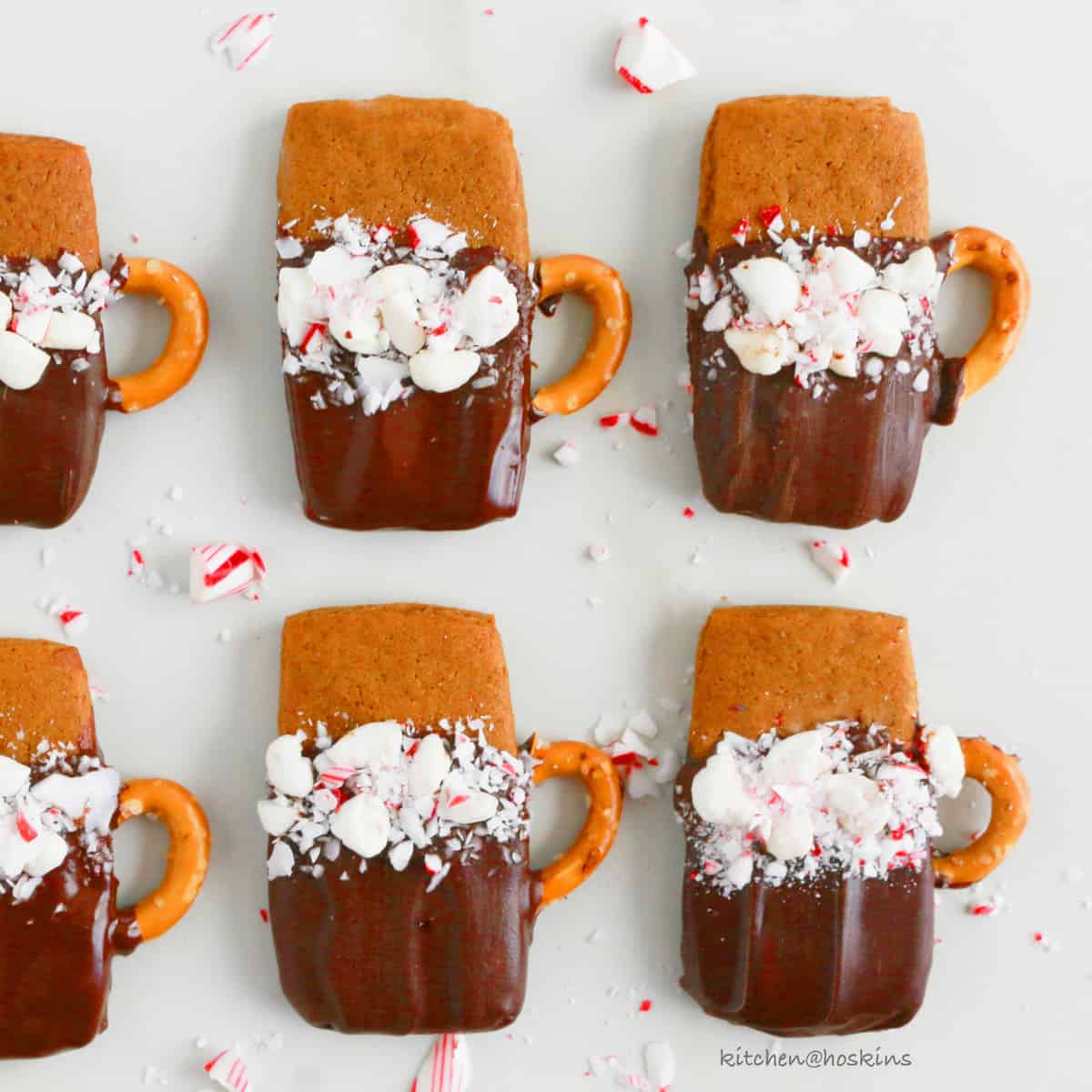 Fudge Filled Gingerbread Cookie Cups - Cookie Dough and Oven Mitt