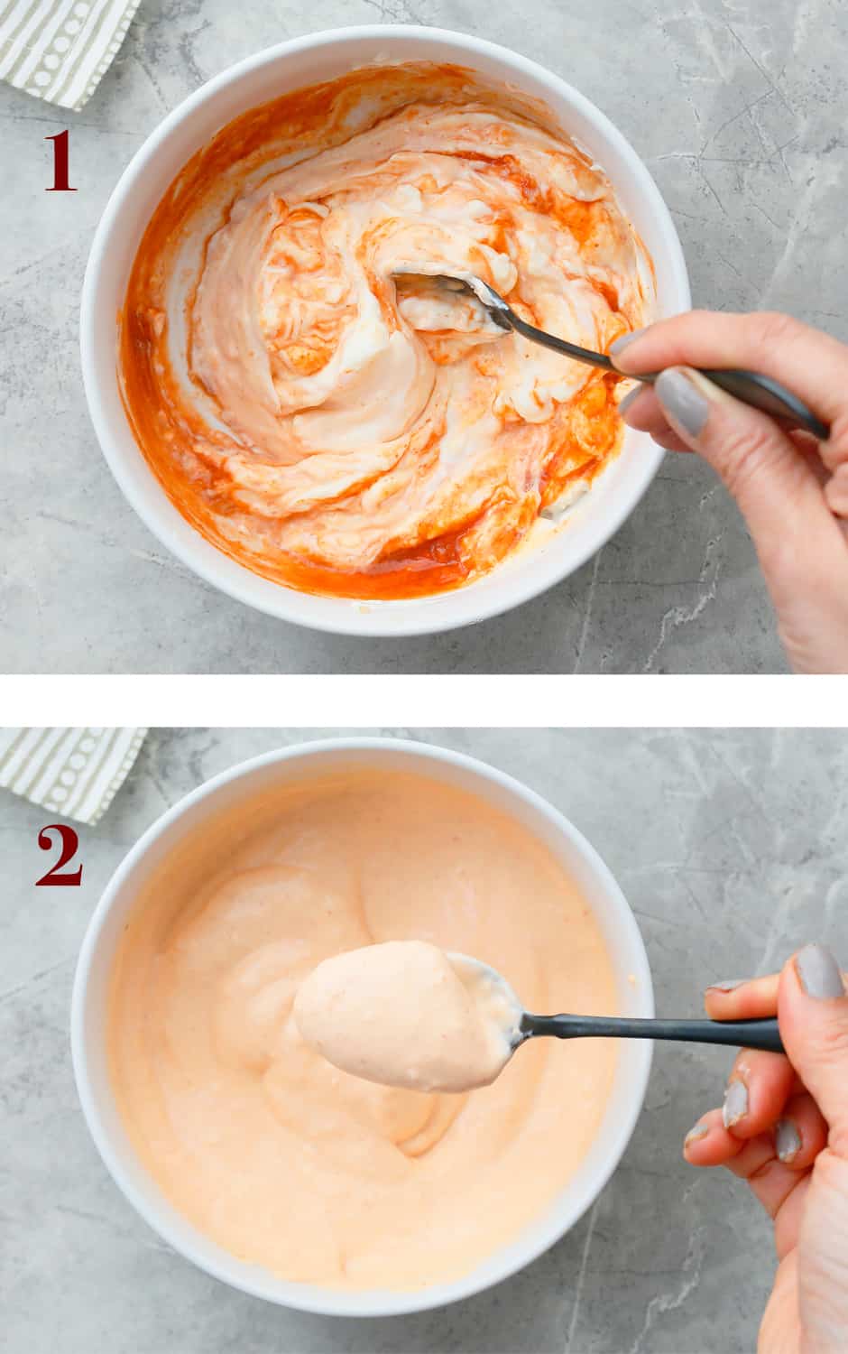 step by step photos on how to make sriracha mayonnaise 