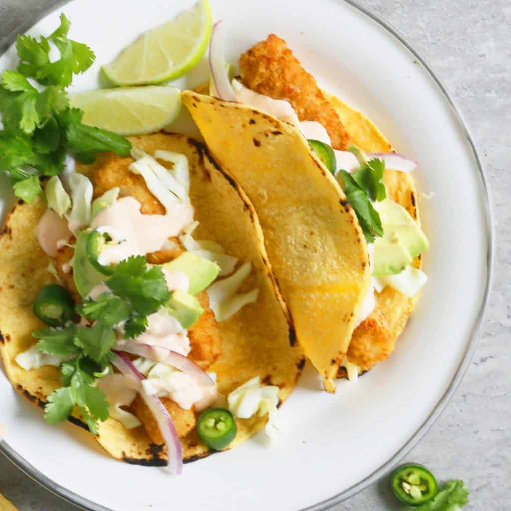 Easy Fish tacos with Frozen Fish Sticks | Kitchen At Hoskins