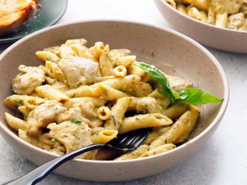 Creamy Chicken Pesto Pasta | Kitchen At Hoskins