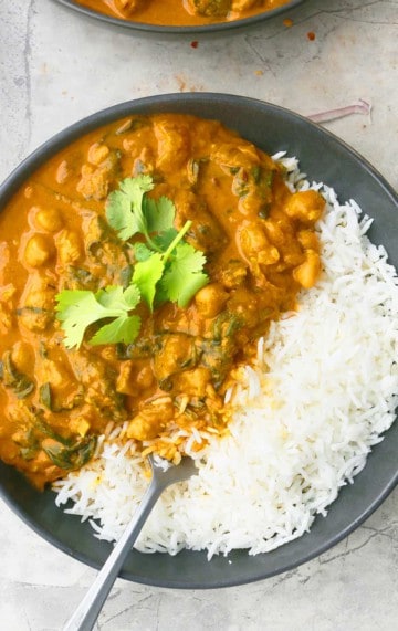 Chickpea and Spinach Curry | Kitchen At Hoskins