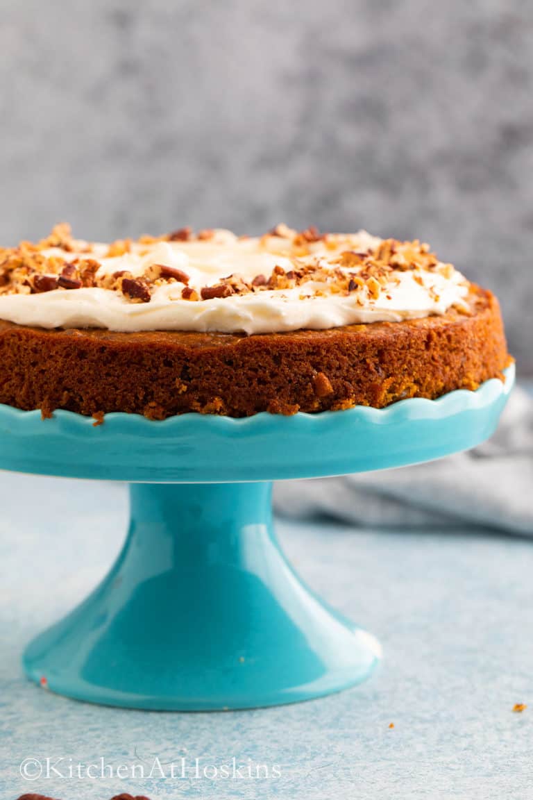 Eggless Carrot Cake - One layer | Kitchen At Hoskins